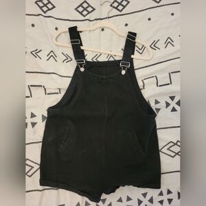 Stylish Black Overall Shorts